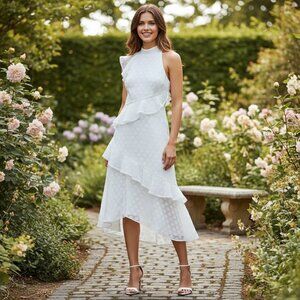 Keepsake See You Now Midi Dress Ivory